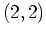 $(2,2)$