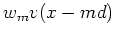 $w_mv(x-md)$