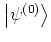 $\left\vert \psi^{(0)} \right>$